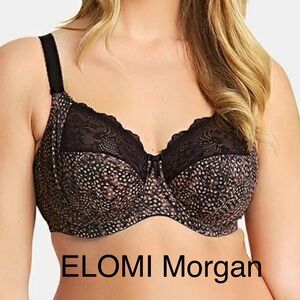Elomi Morgan Black and Tan Bra size 38 O